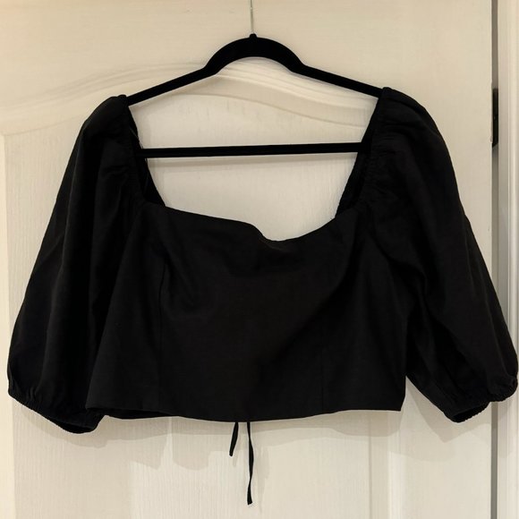 NWT Dynamite Nya Linen Bubble Sleeve Top - Picture 3 of 5